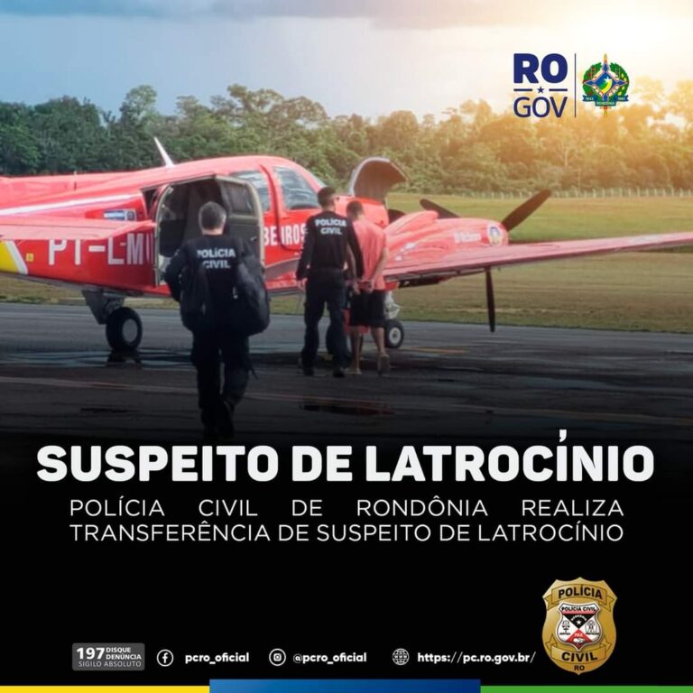 Polícia Civil de RO realiza transferência de suspeito de latrocínio