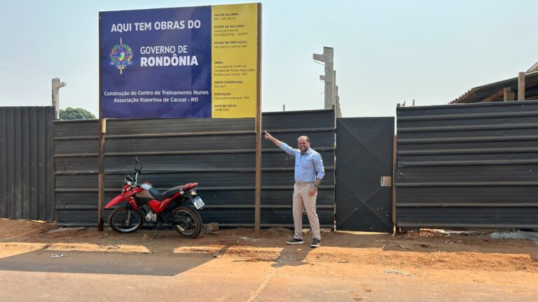 Cirone Deiró garante recursos para Centro de Treinamento Esportivo, em Cacoal
