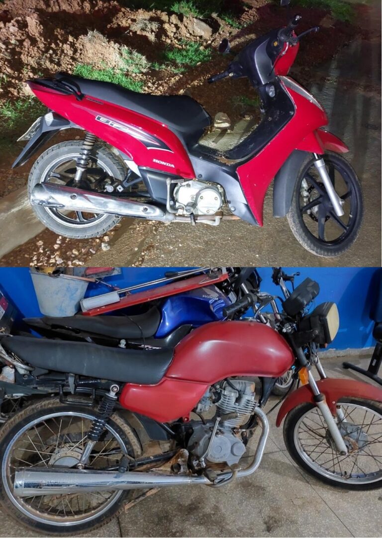 Na mesma noite, PM recupera duas motocicletas em Vilhena