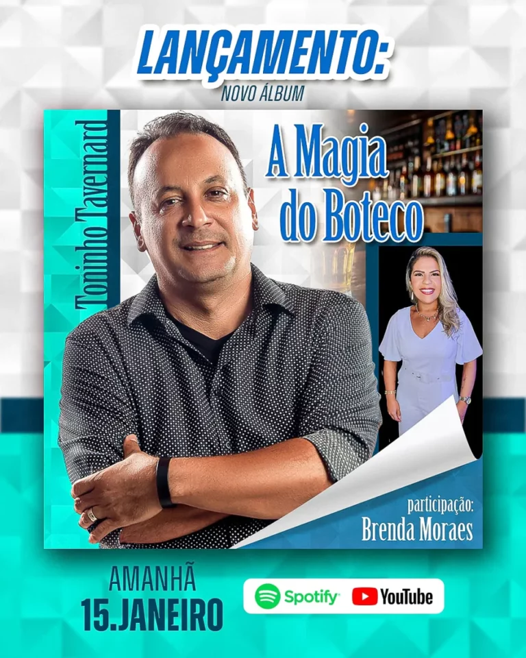 Compositor e sambista Toninho Tavernard lança novo álbum musical nesta quarta-feira, 15