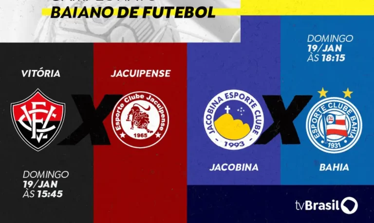 Dois jogos do Campeonato Baiano serão transmitidos pela TV Brasil