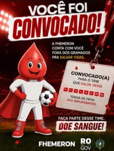 Fhemeron convoca o time para reforçar estoques de sangue em campanha de conscientização