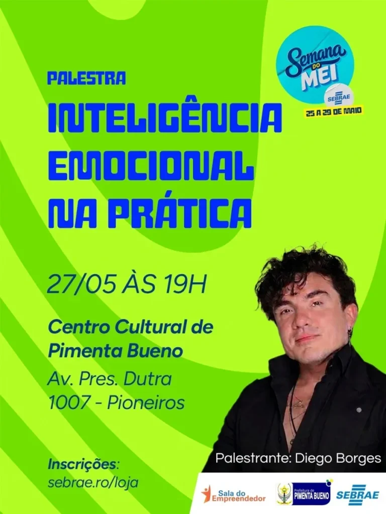 Sebrae promove palestra sobre Inteligência Emocional em Pimenta Bueno com inscrições gratuitas